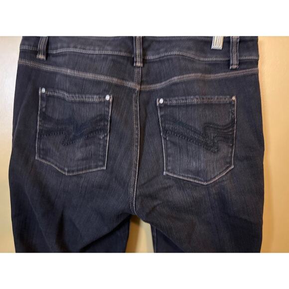 White House Black Market Blanc Women's Black Boot Leg Jeans Size 6R - Picture 8 of 9